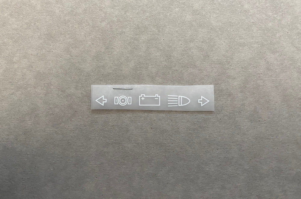 Mercedes r107/w116 Indicator Panel Lights Decal Kit