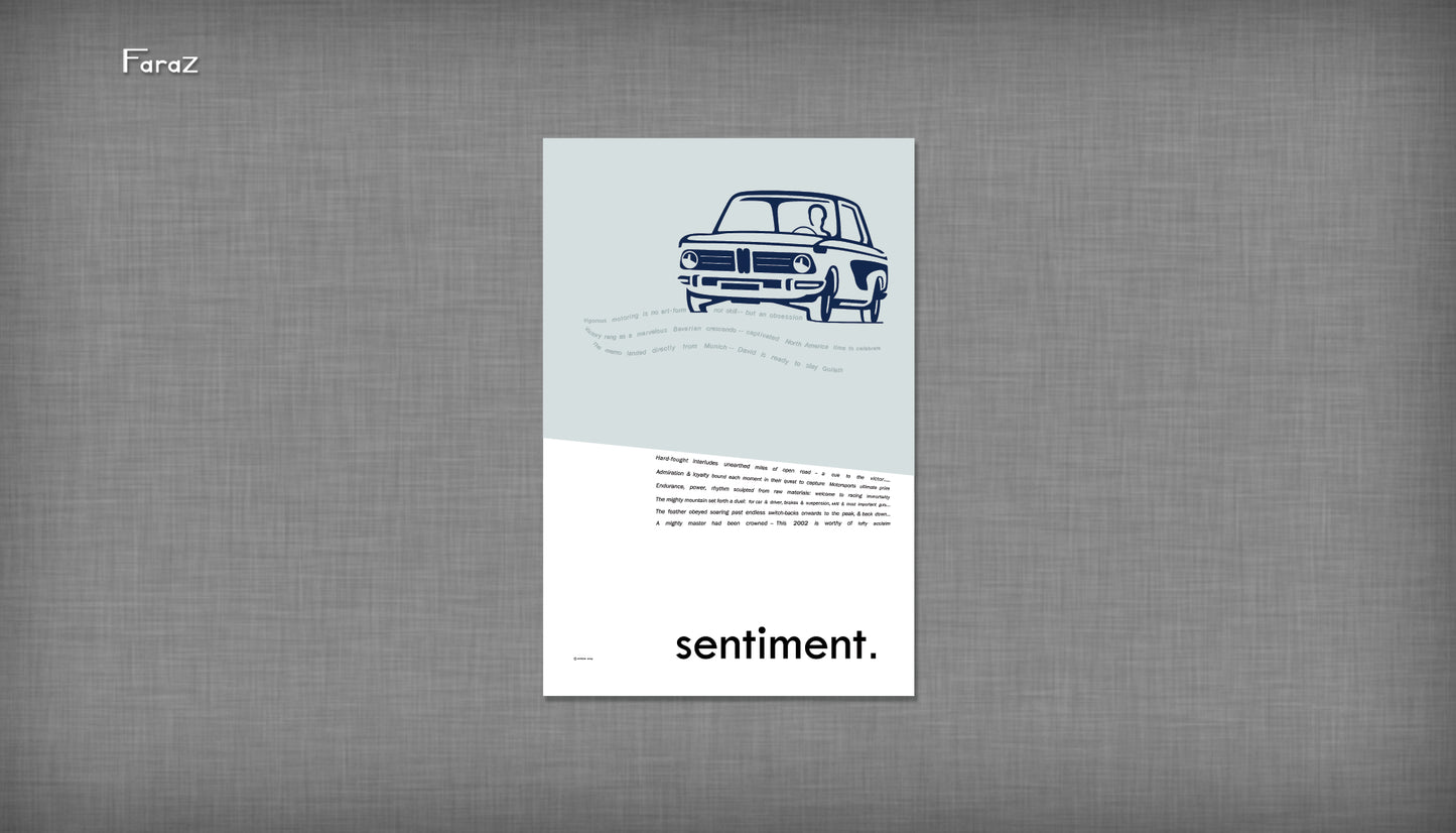 '2002' BMW 12x18" Poster