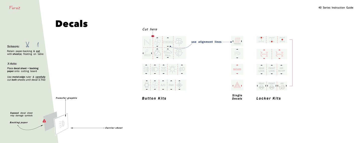 (40 series) Lighting Decal Kit