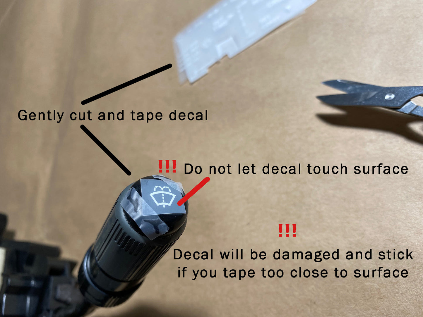 Volvo Headlight (Dimmer) Decal