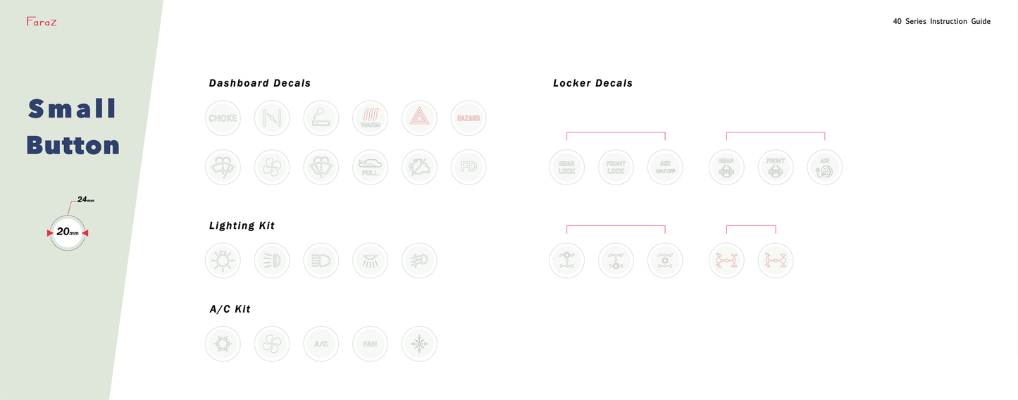 (40 series) Lighting Decal Kit
