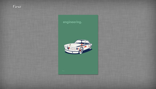 'CSL' BMW 12x18" Poster