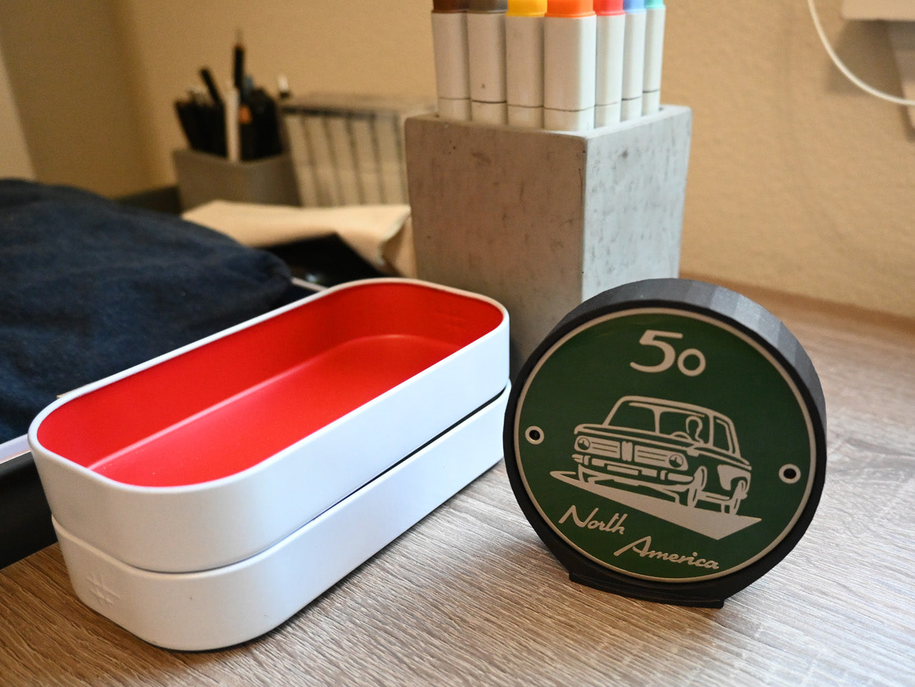 (As-is) Desk Badge + Holder 'Hymnals'