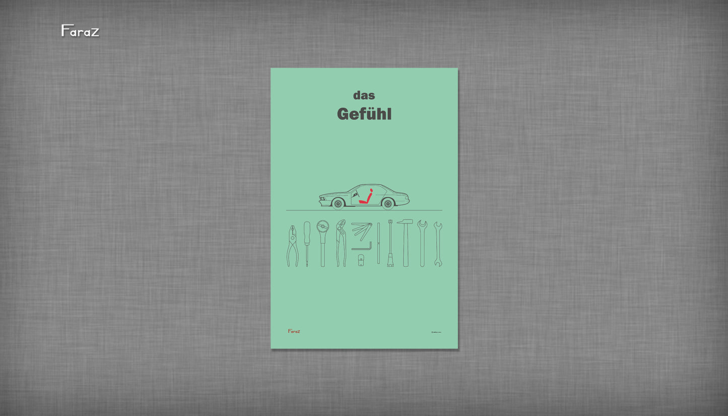 'E24' BMW 12x18" Poster