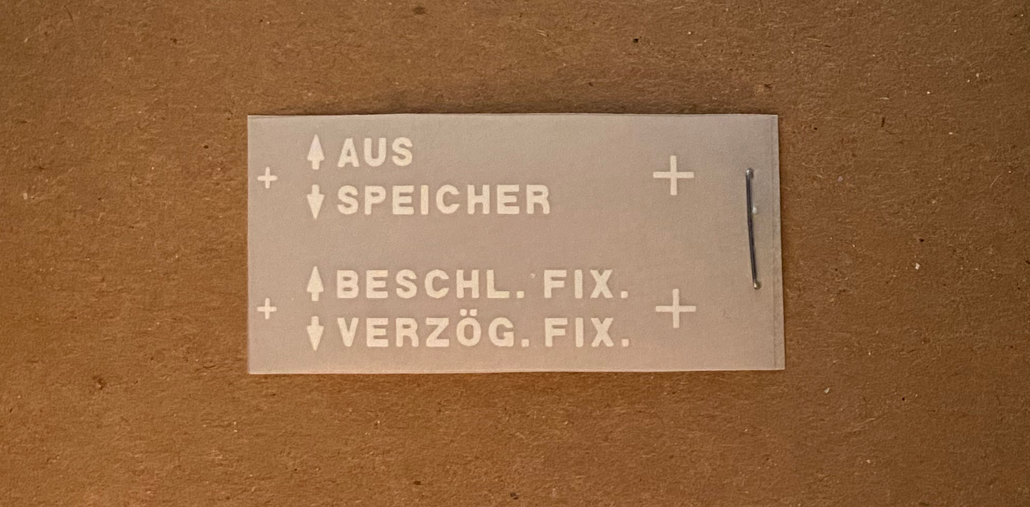 Cruise Control Decal Kit Mercedes (DE)