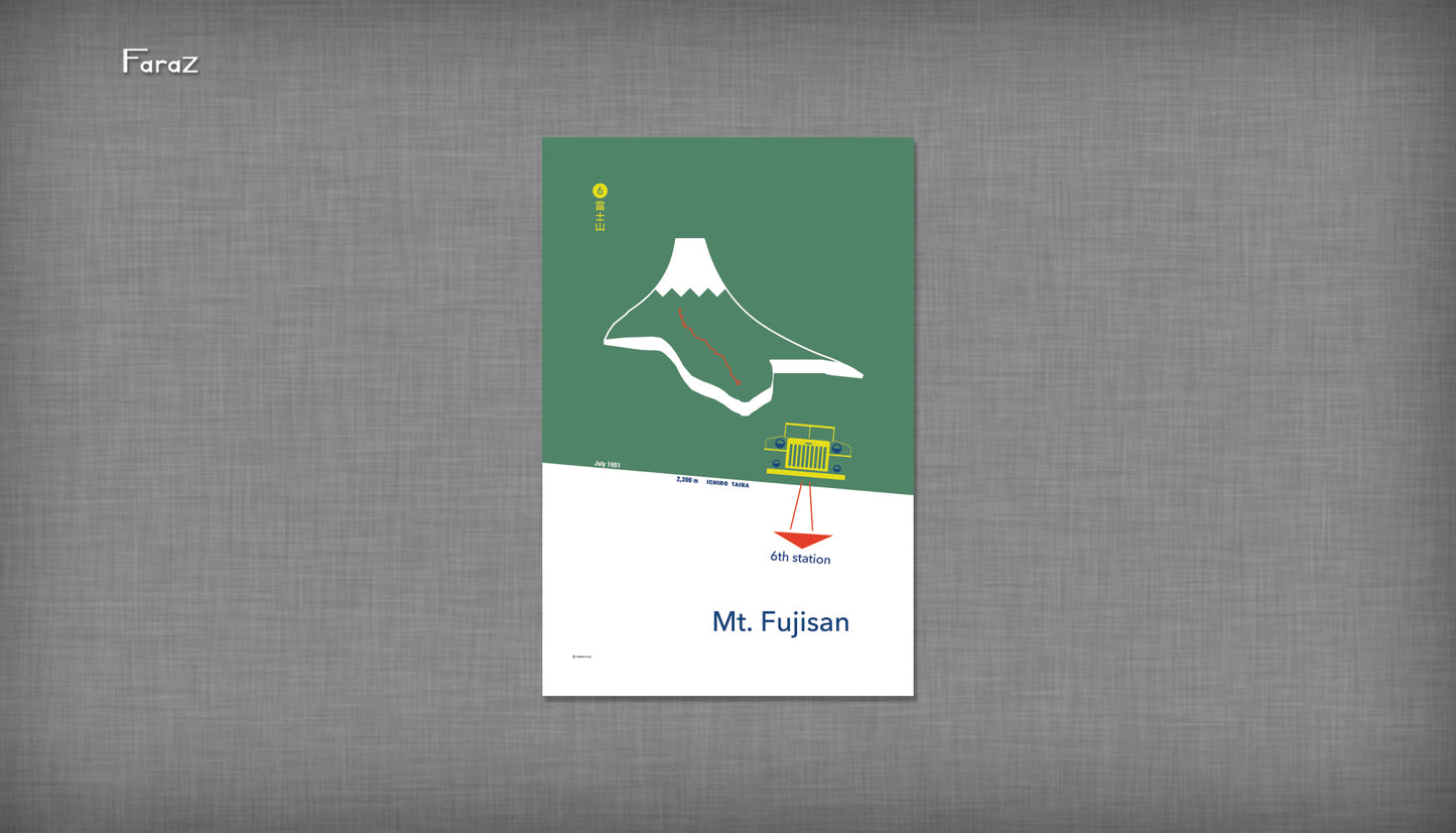 'FUJI' 12x18" Poster