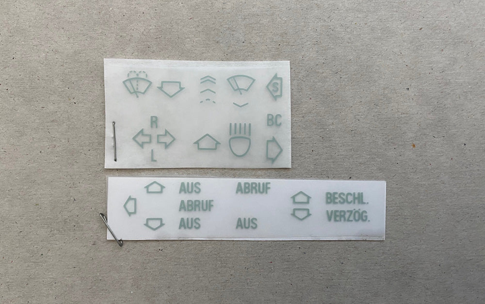 (Silver) e34/e36 Instrument Decal Set BMW (Euro)