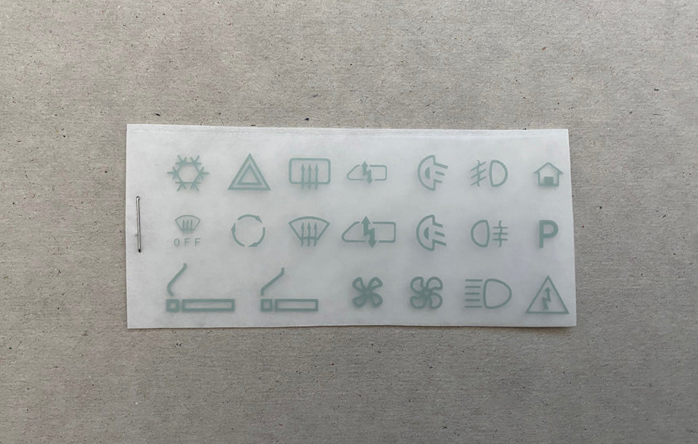 (Silver) Interior Decal Set BMW