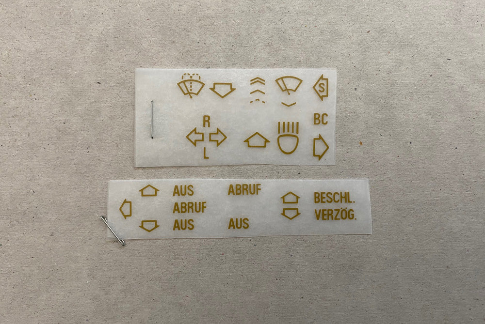 (Gold) e34/e36 Instrument Decal Set BMW (Euro)
