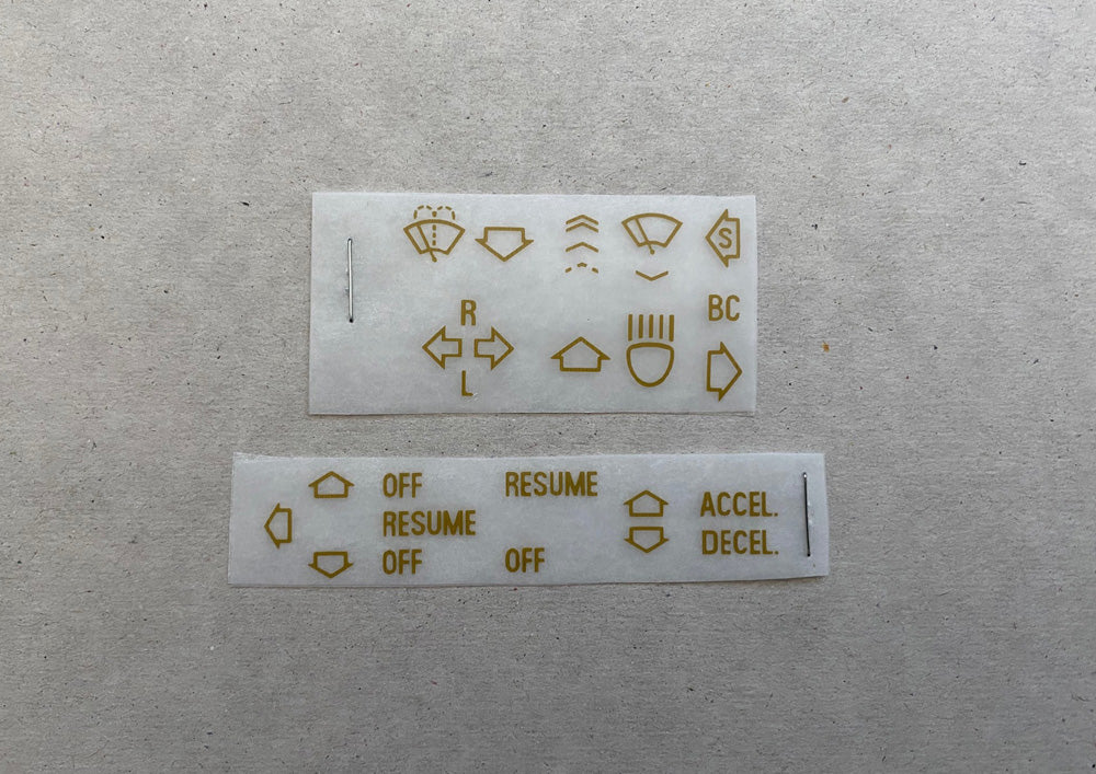 (Gold) e34/e36 Instrument Decal Set BMW (USA)