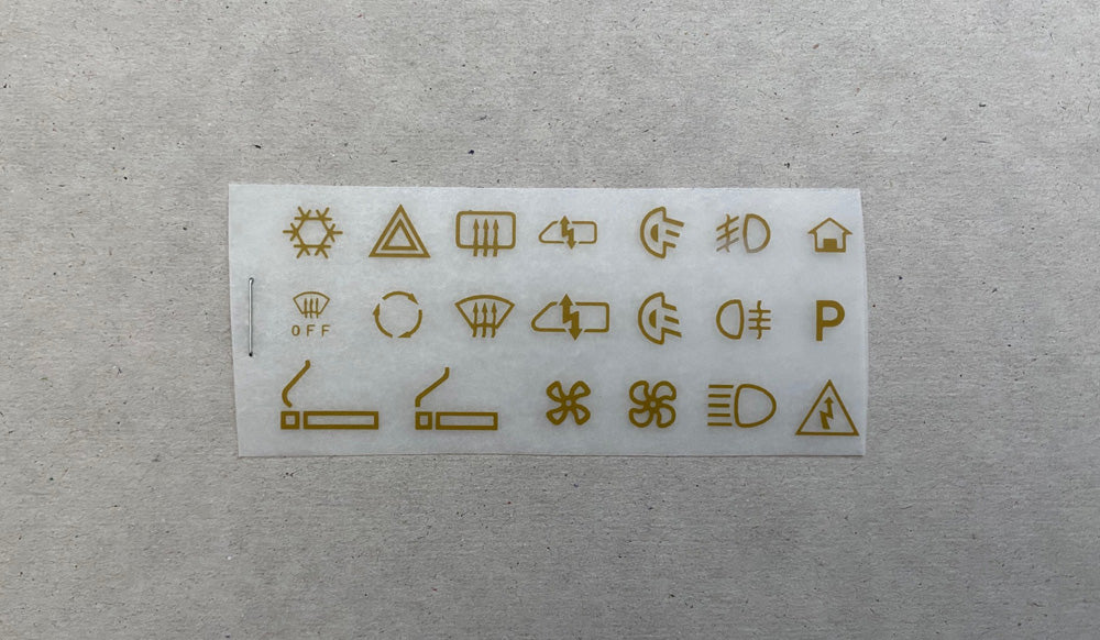 (Gold) Interior Decal Set BMW