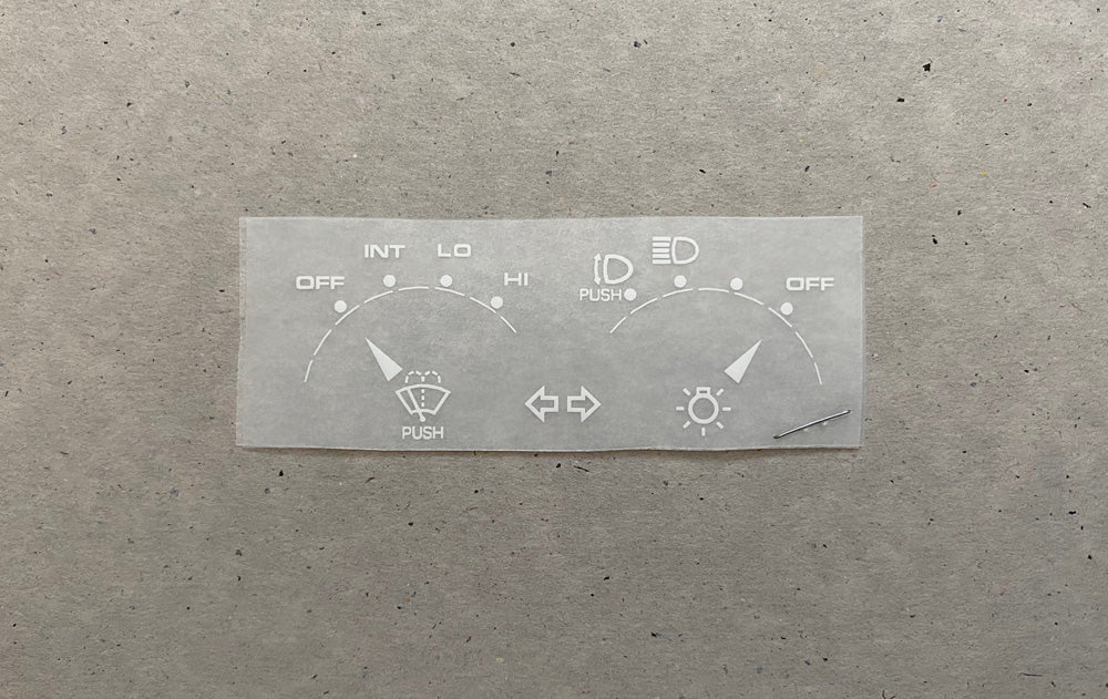 **RHD** MR2 AW11 Light + Wiper Decal Kit