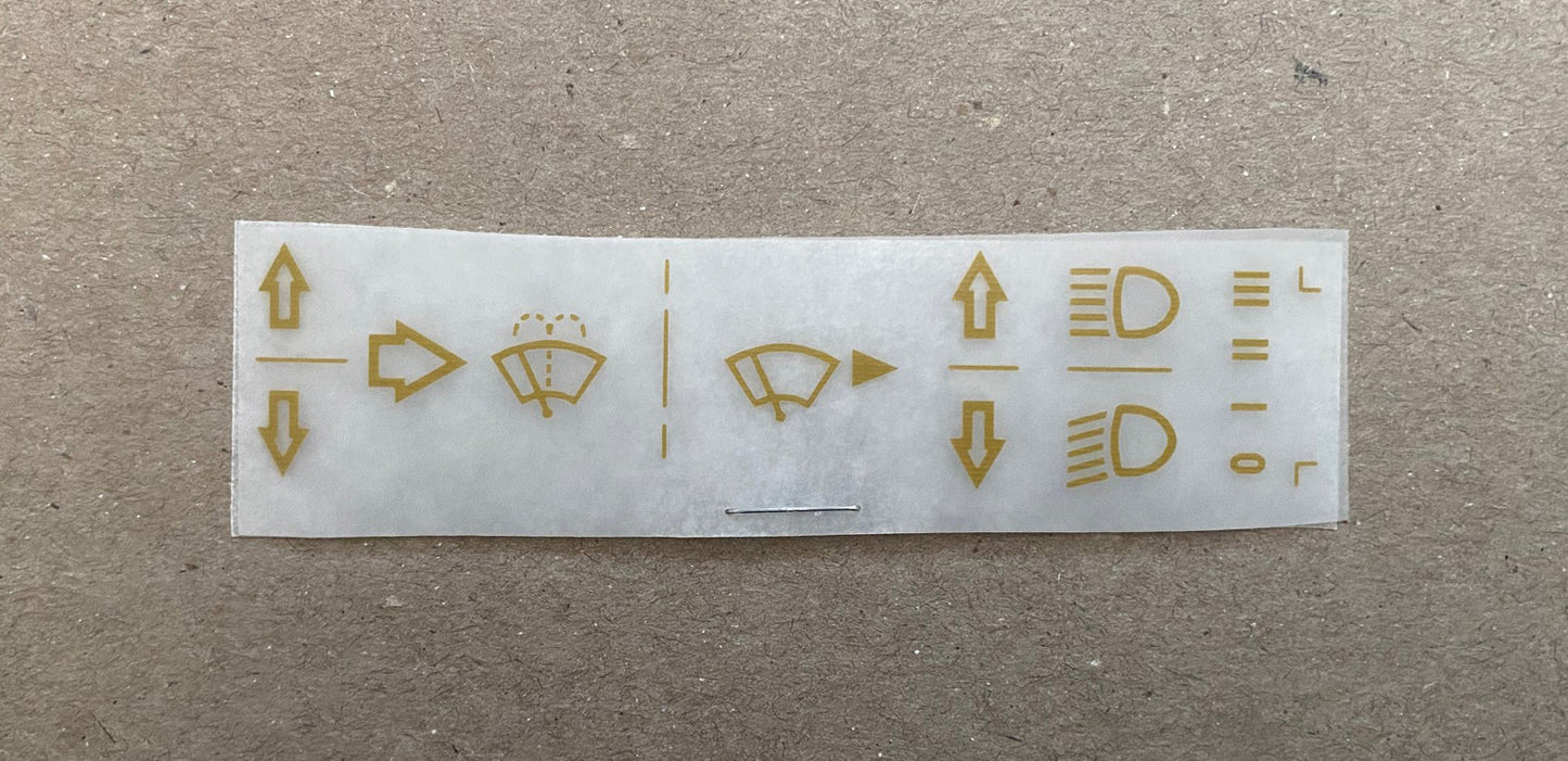 Gold Instrument Decal Kit Mercedes