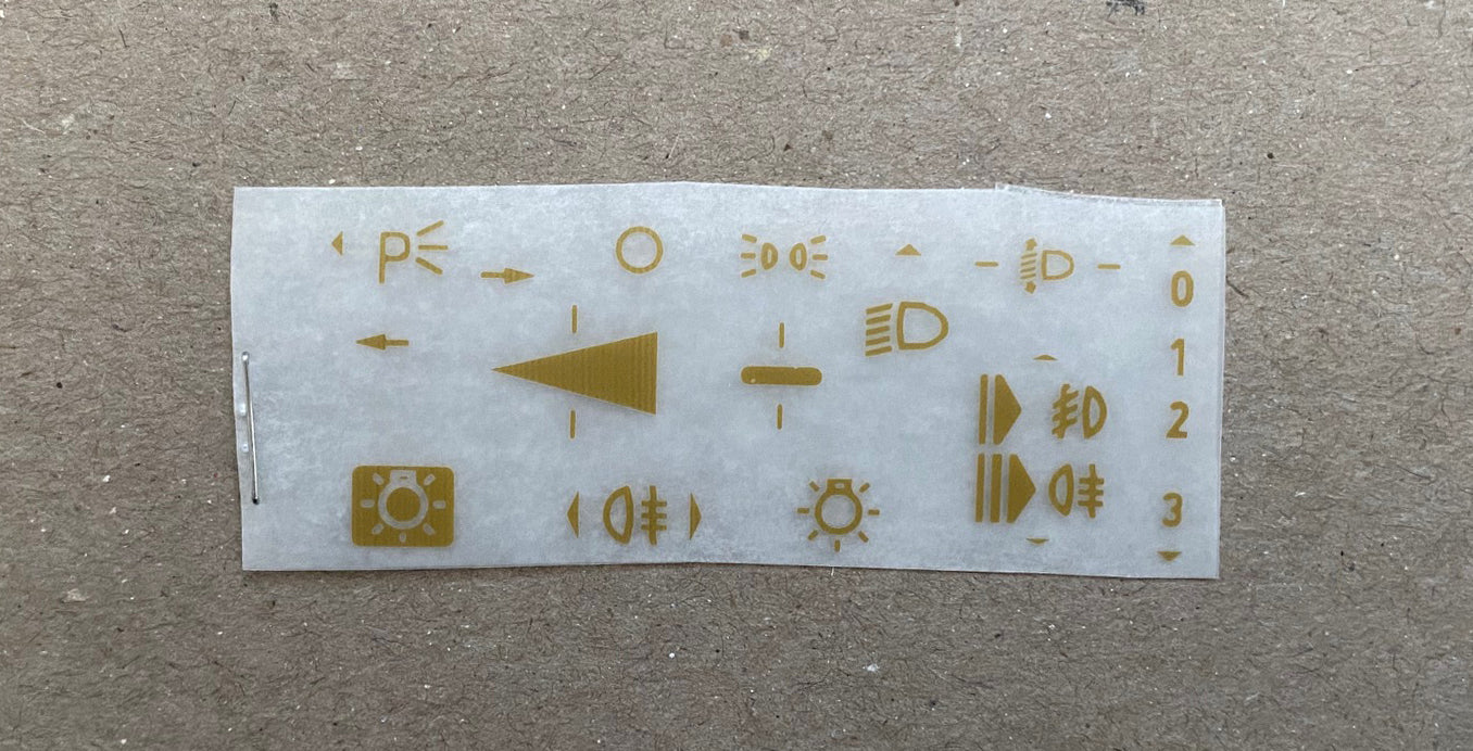 Gold Light Panel Decal Kit Mercedes