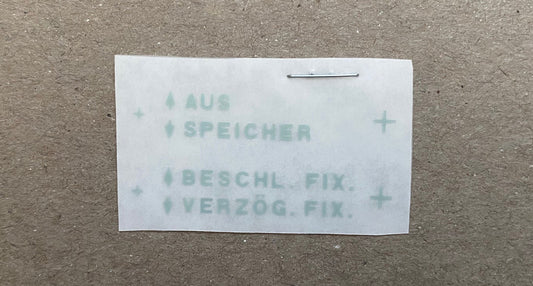 **German** Silver Cruise Control Decal Kit Mercedes
