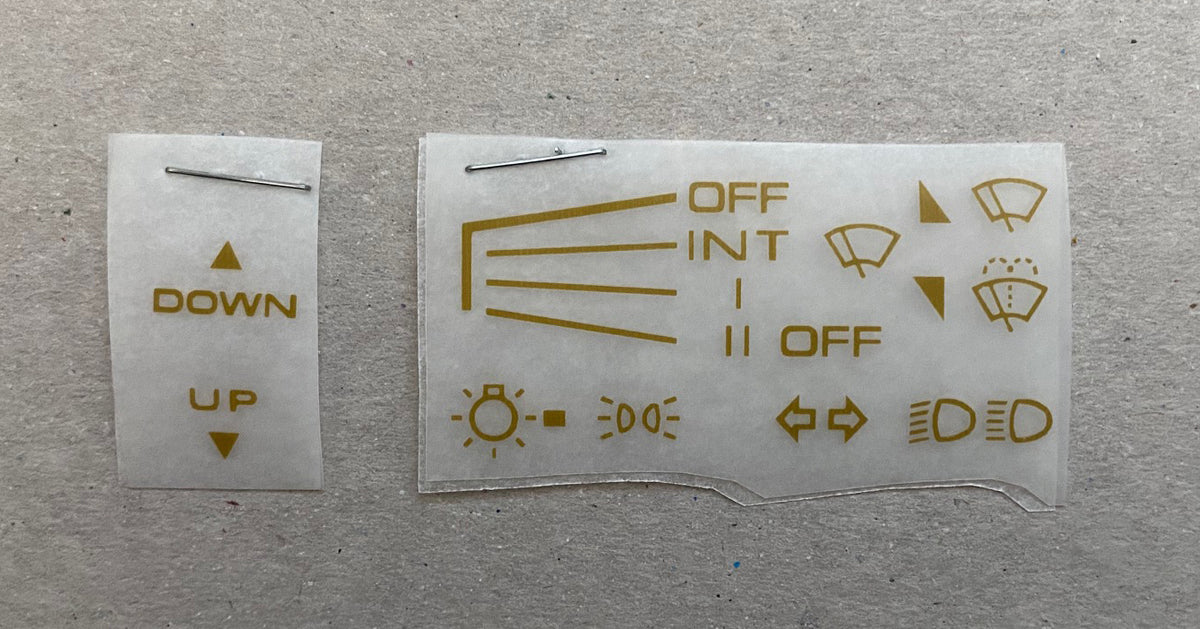 (Gold) Instrument Decal Set Miata NA/NB