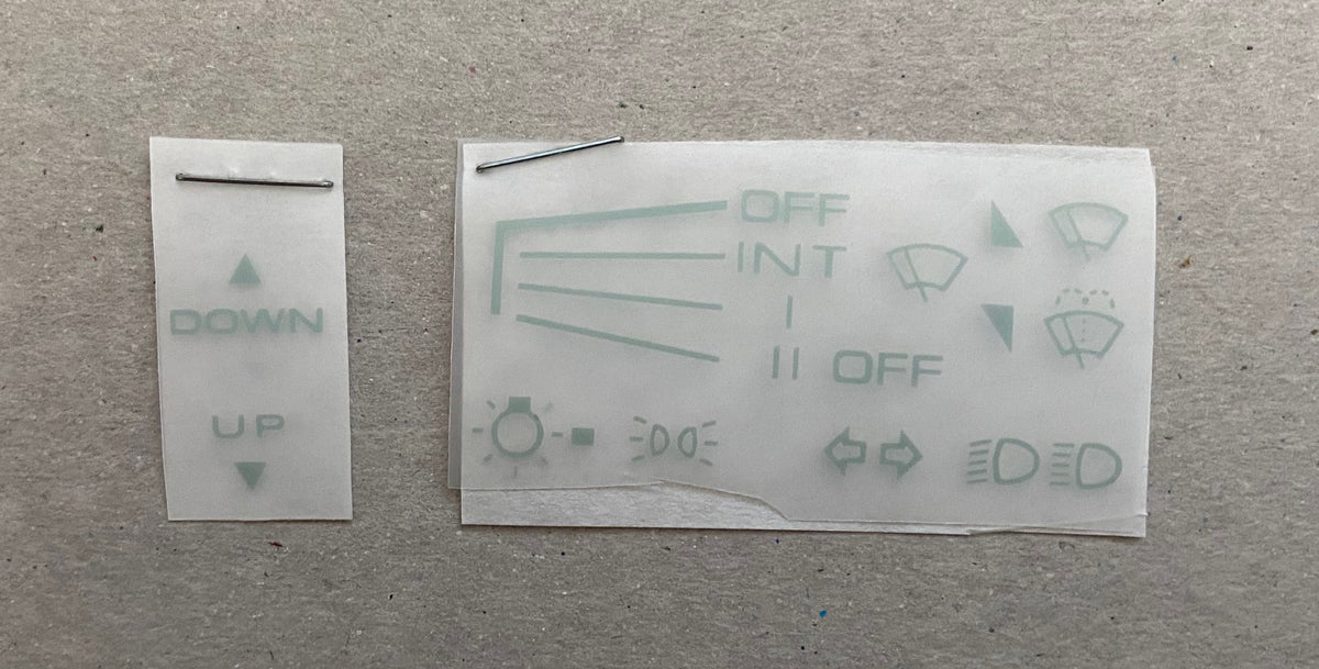 (Silver) Instrument Decal Set Miata NA/NB