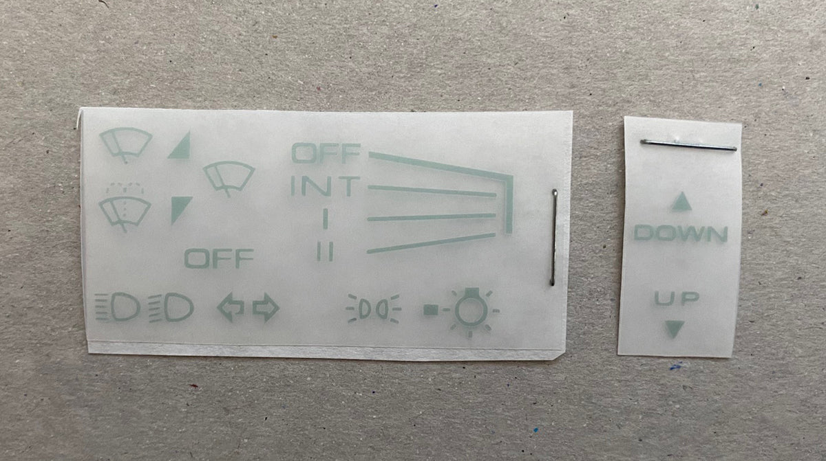 (Silver) **RHD** Instrument Decal Set Miata NA/NB