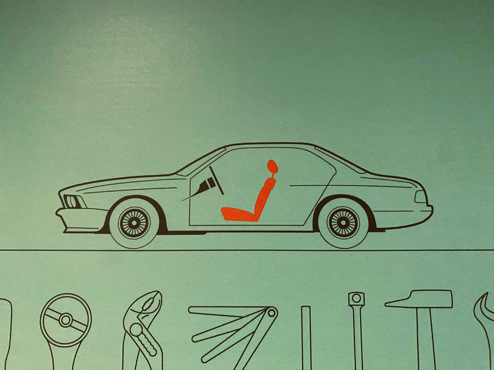 'E24' BMW 12x18" Poster