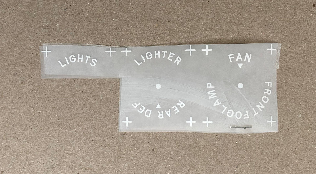 As-is 2002 BMW Dashboard Lettering Set