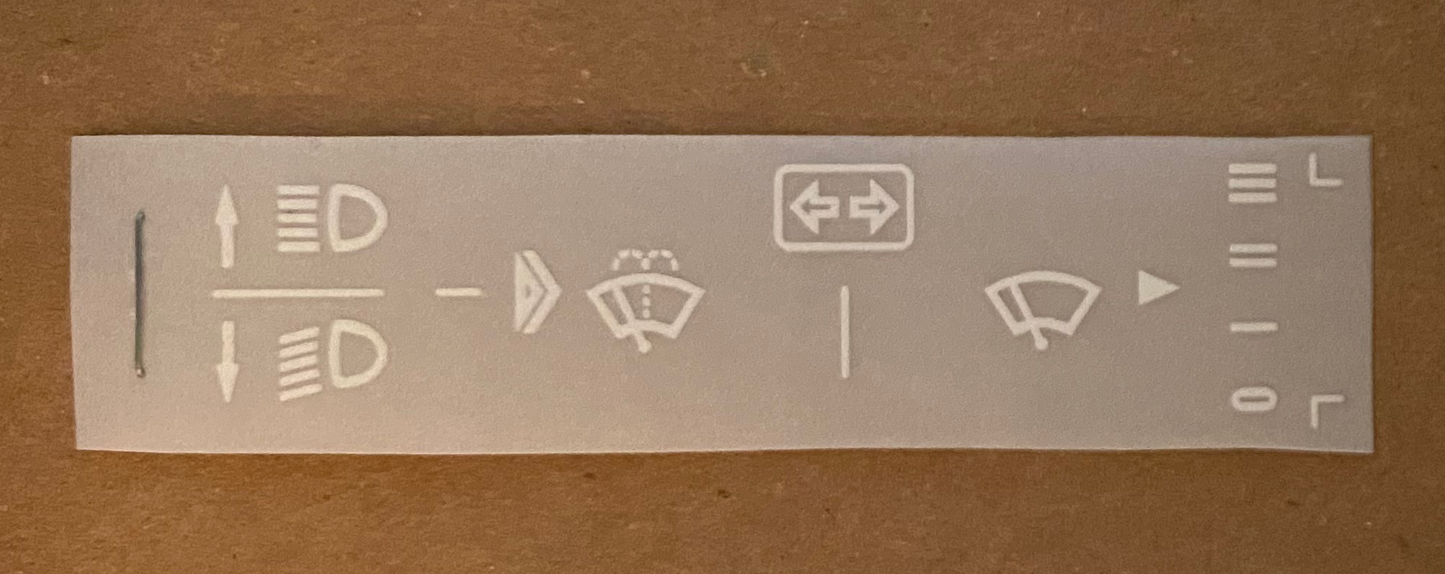 Instrument Decal Kit Mercedes (Late)