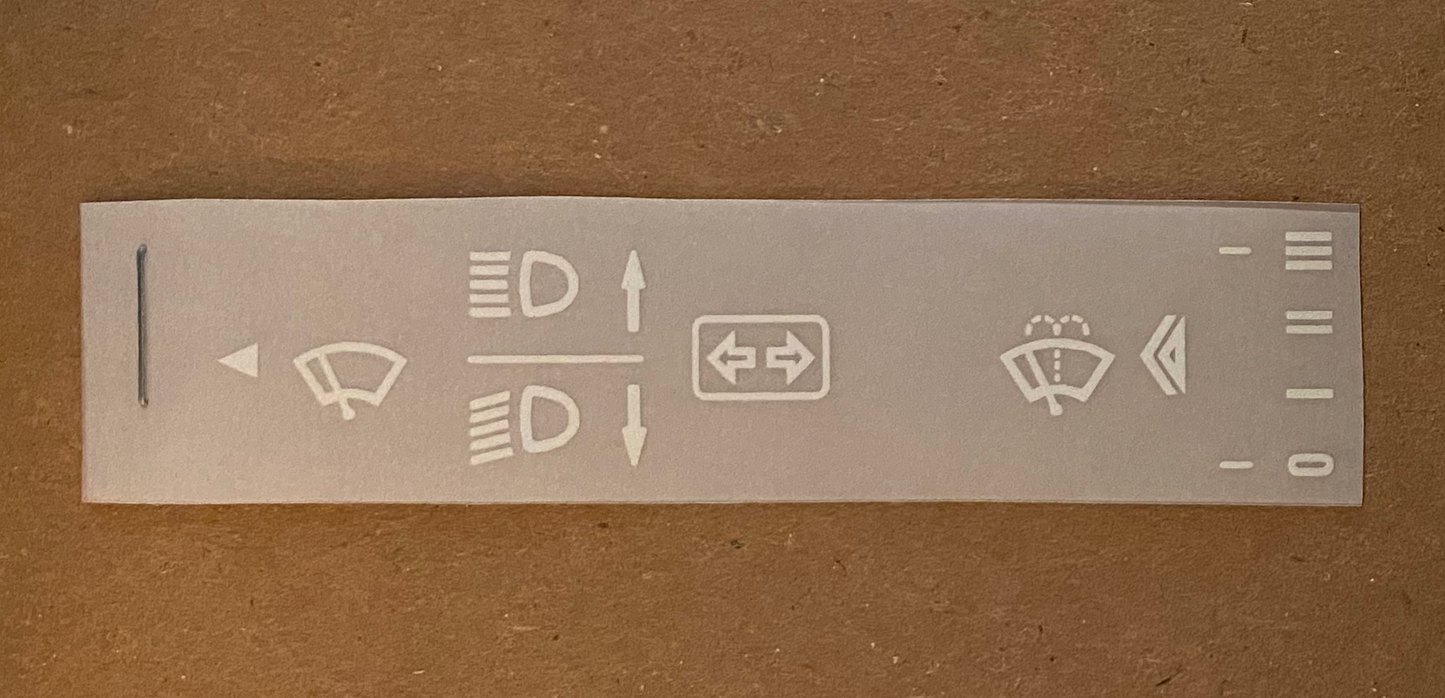 **RHD** Instrument Decal Kit Mercedes (Late)
