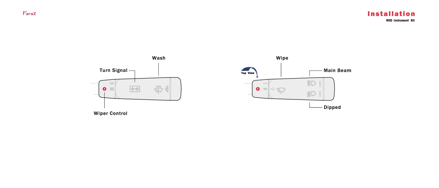**RHD** Instrument Decal Kit Mercedes (Late)