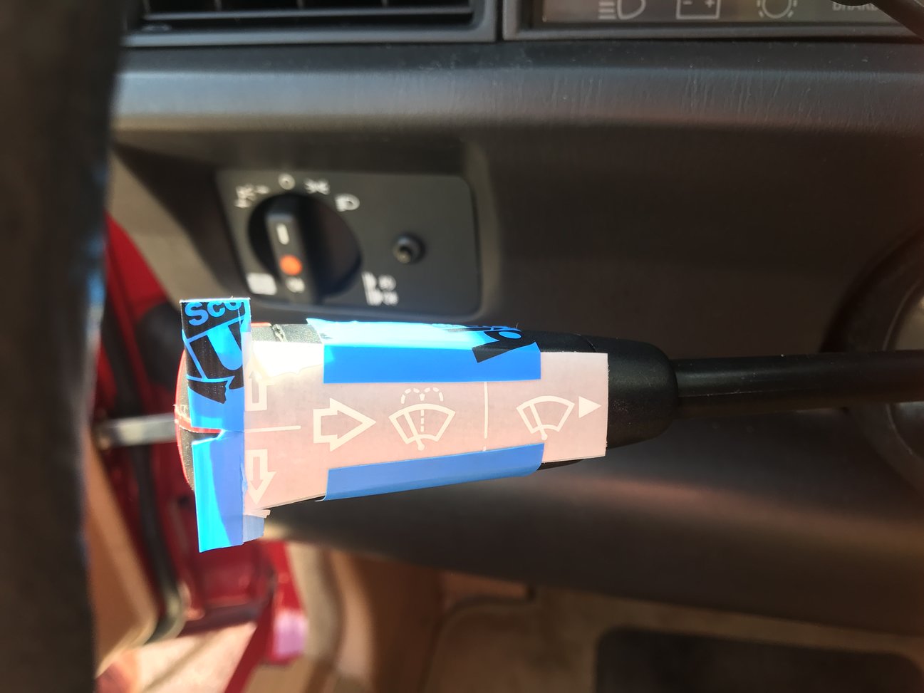 Mercedes w113 Wiper Switch Decal Kit