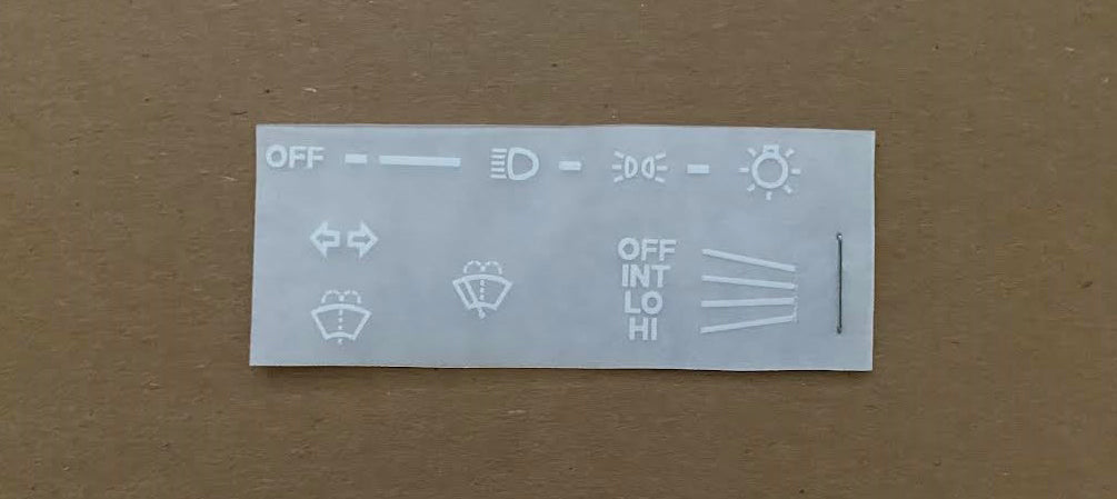 **RHD** Landcruiser FJ60/62 Turn signal + Wiper Stalk Decal Kit