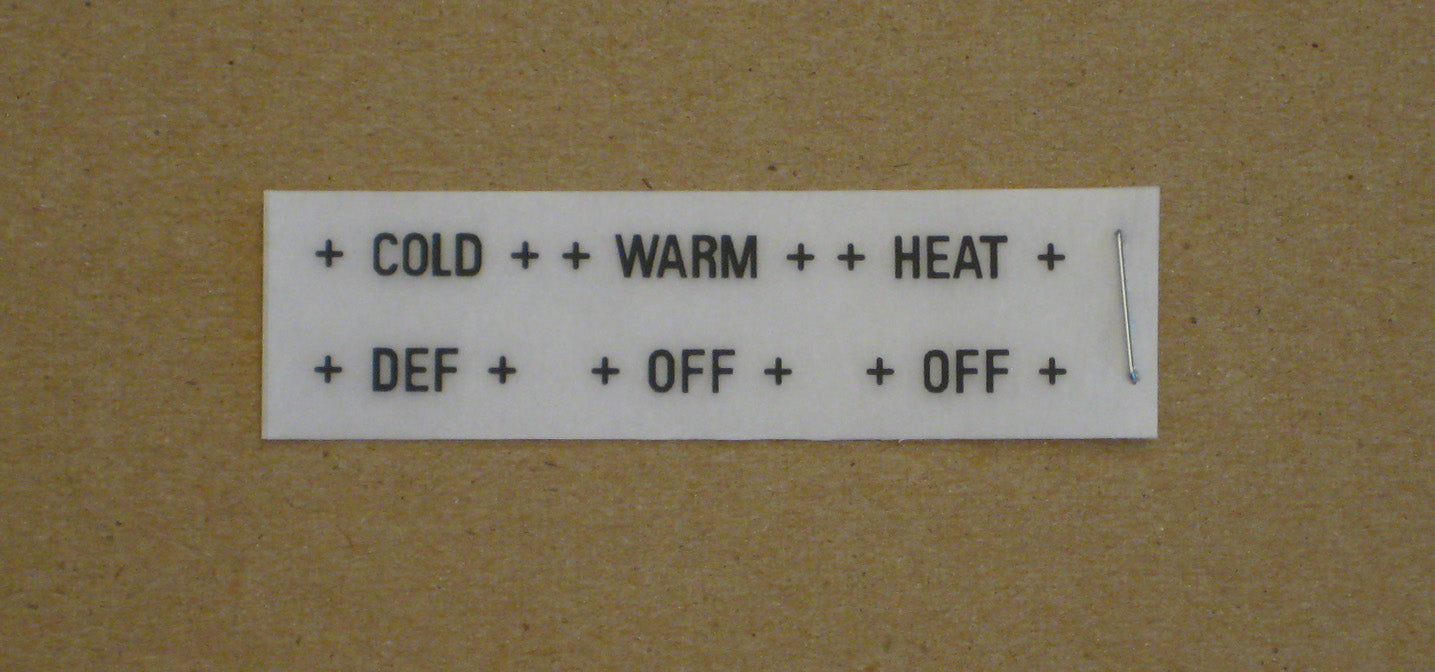 Heater Bezel Decal Set BMW 2002
