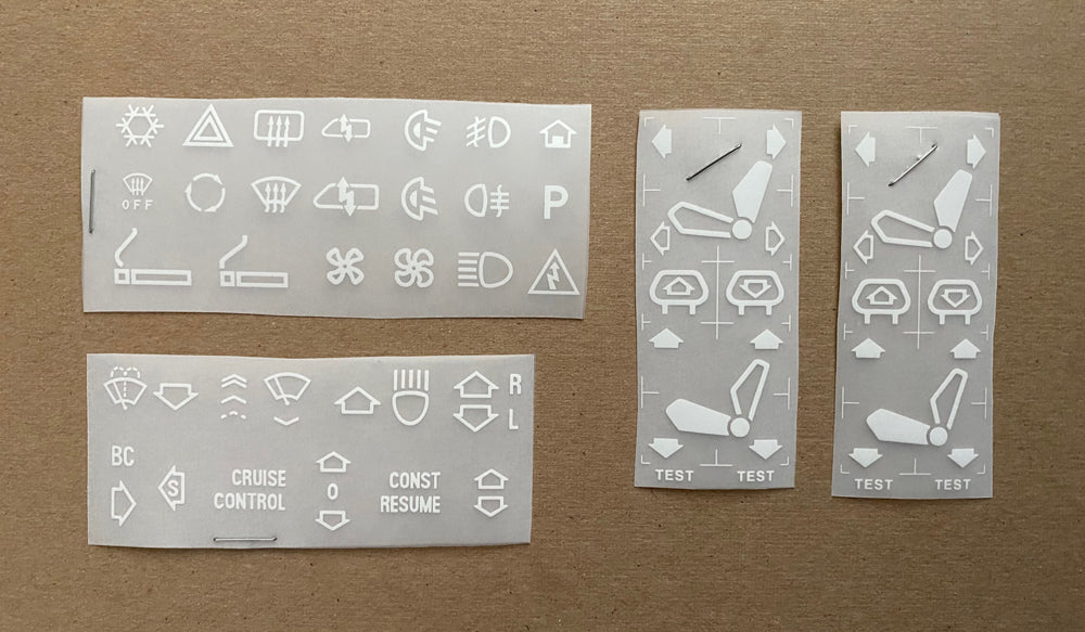 BMW Interior/Stalk/Power Seat Decal Package