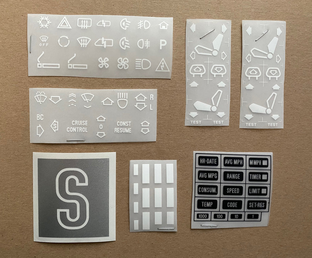 BMW OBC/Interior/Stalk/Power Seat Decal Package