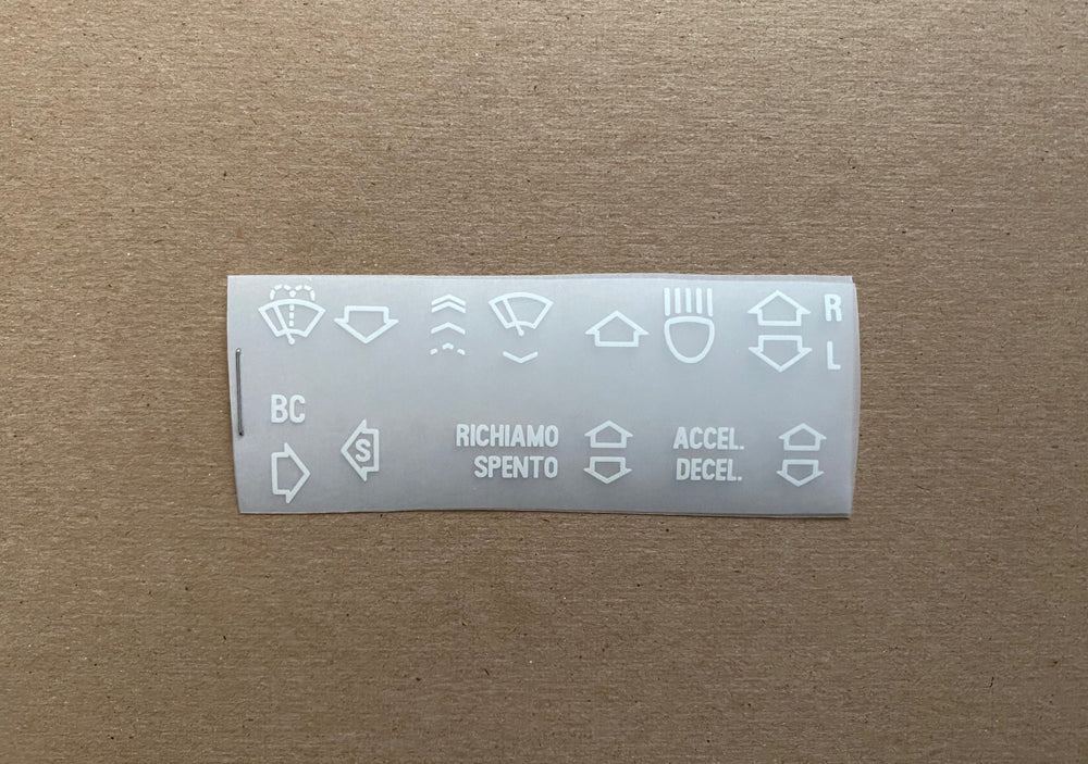 (Richiamo/Spento) Italian Instrument Decal Set BMW