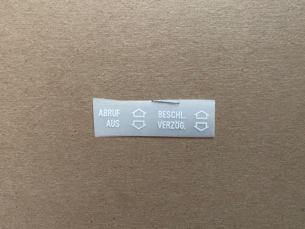 Abruf/Aus Euro Cruise Control Decal BMW