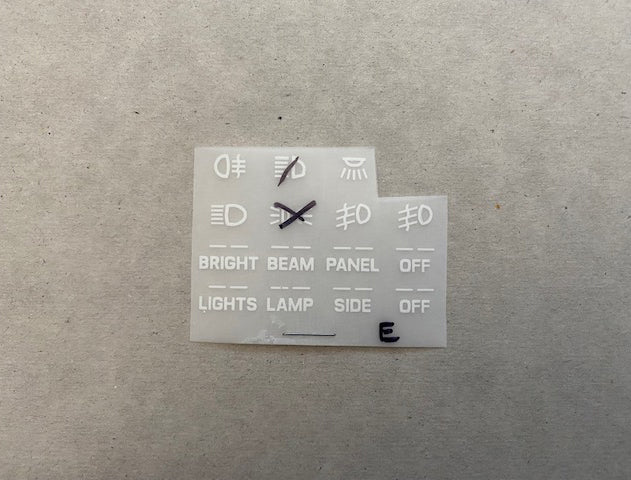 Kit 'E' (Sold As-is) Lighting Decal Kit