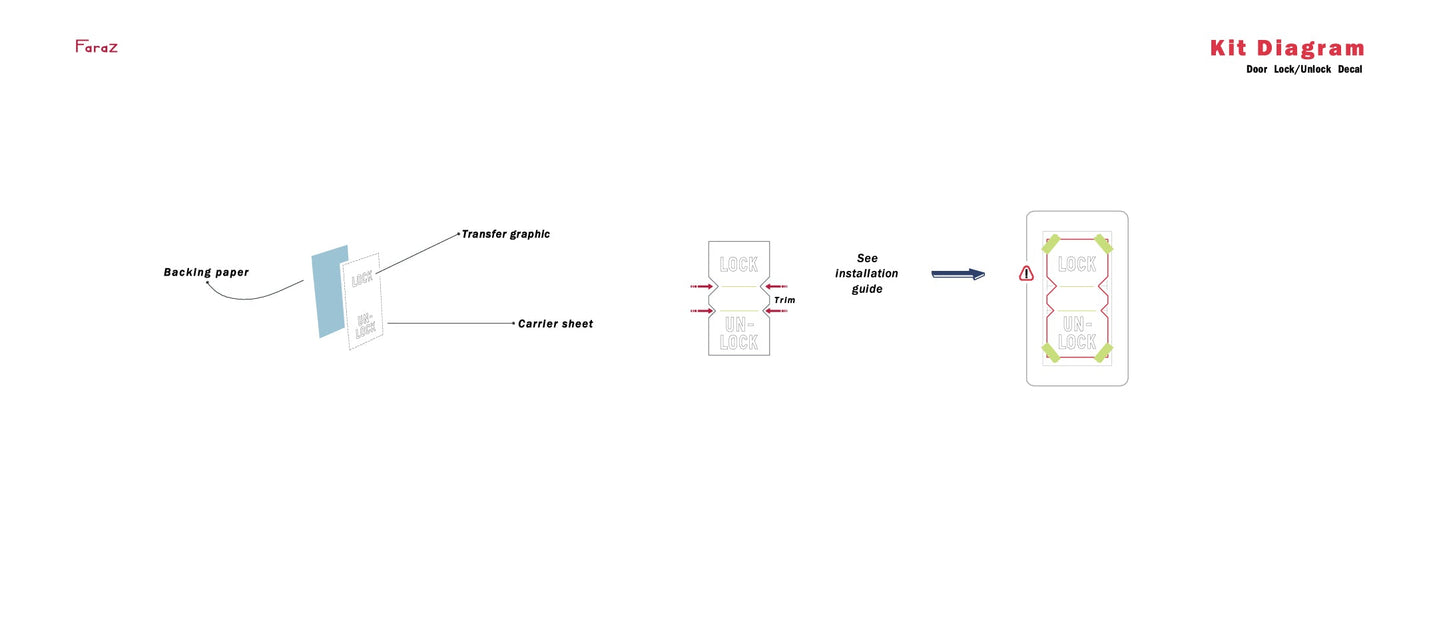 Celica/Supra Single Button Decal (Lock) or (Wiper)