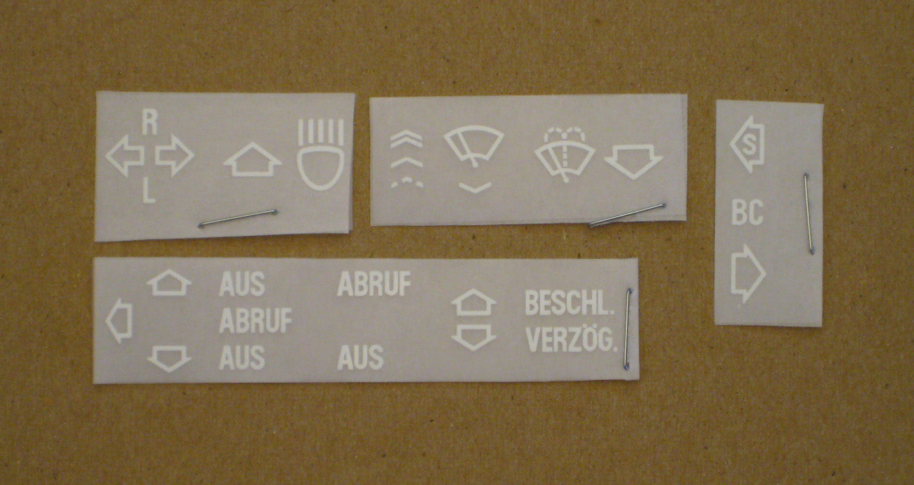 e34/e36 Instrument Decal Set BMW (Euro)