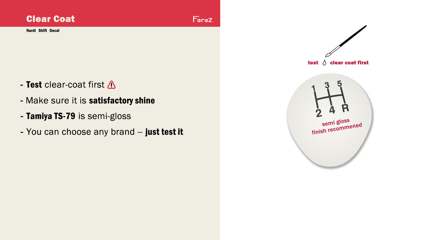 5-speed Nardi Shift Decal Miata (Pure White)