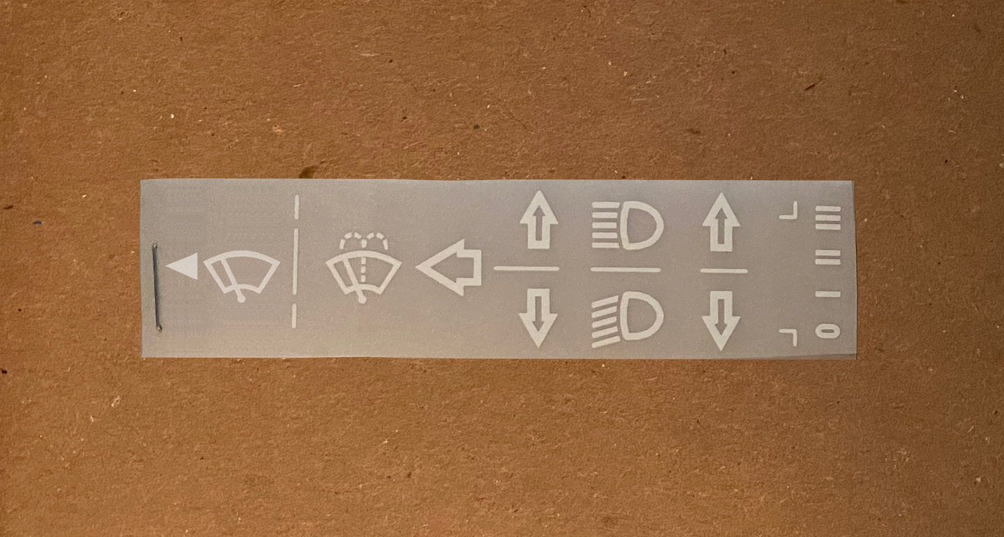 **RHD** Instrument Decal Kit Mercedes (Early)