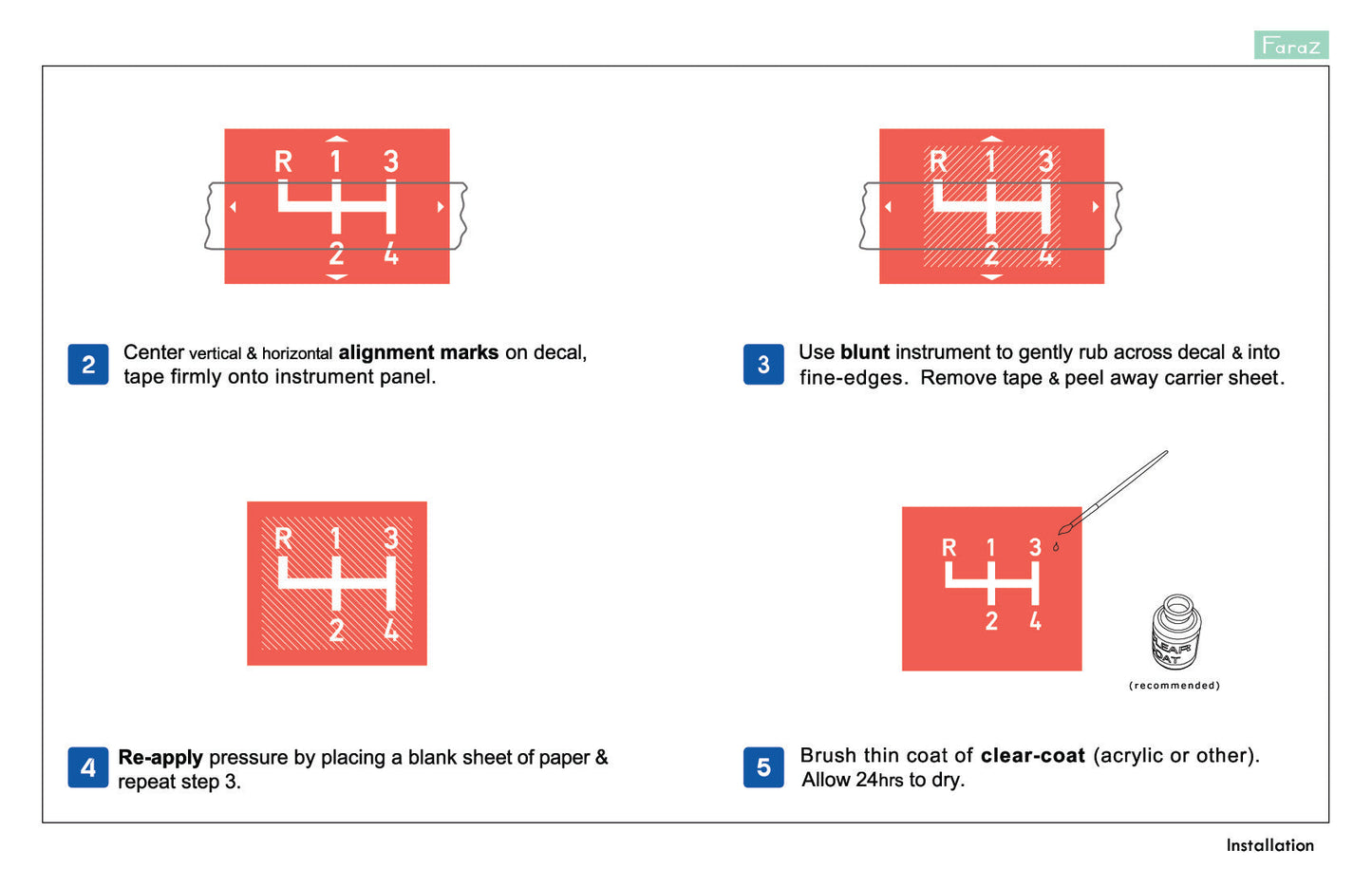 Shift Decal BMW e9/e21/e24 (Silver)