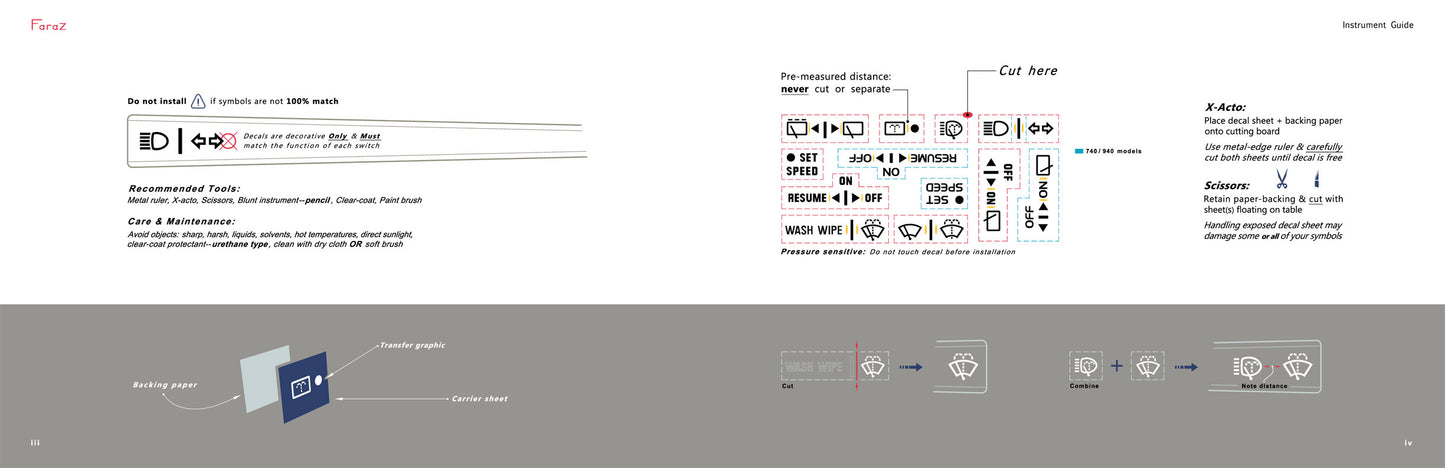 Instrument Decal Set Volvo