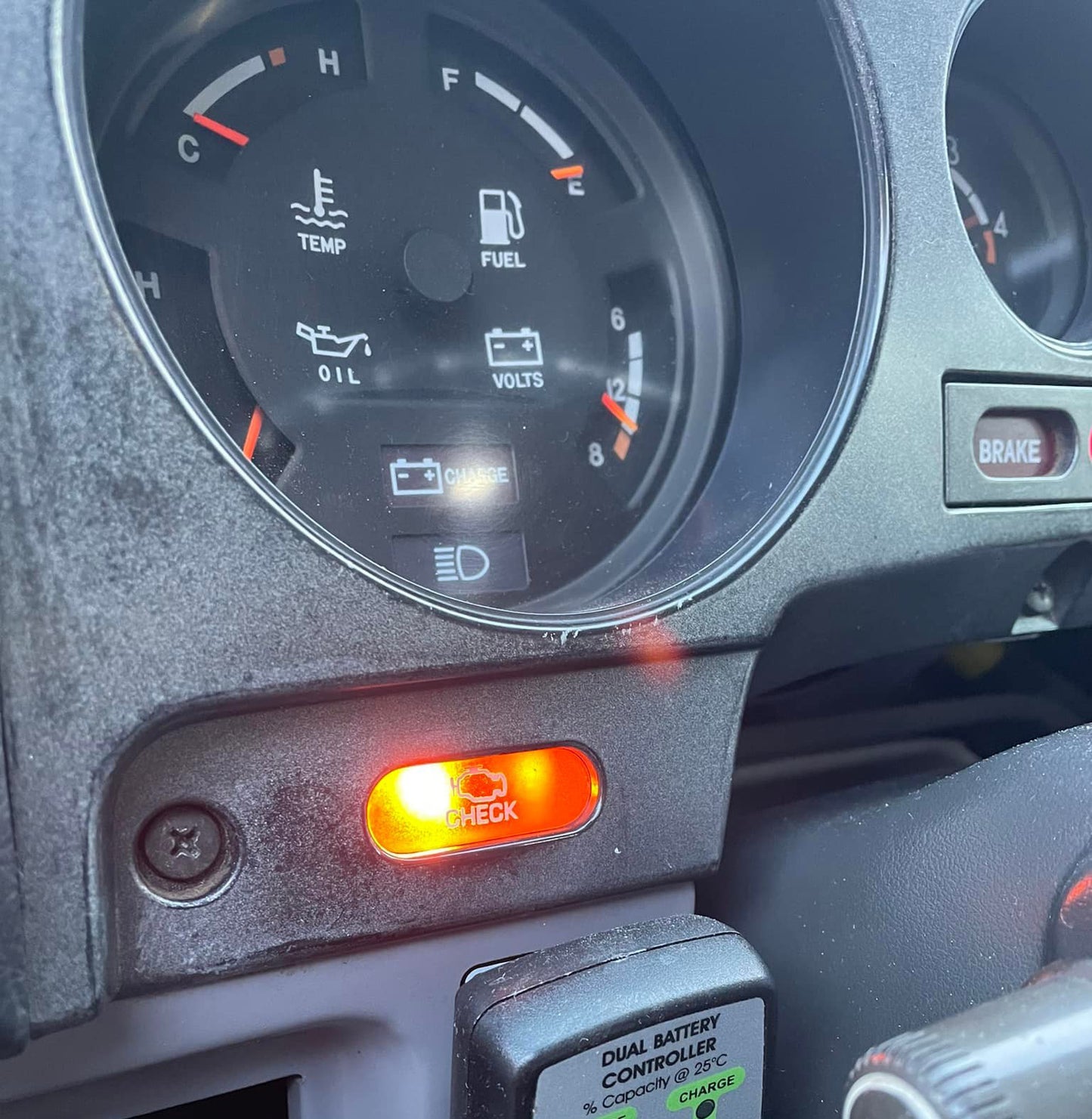 Check Engine Decal FJ60/62 Landcruiser (Sold As-is)