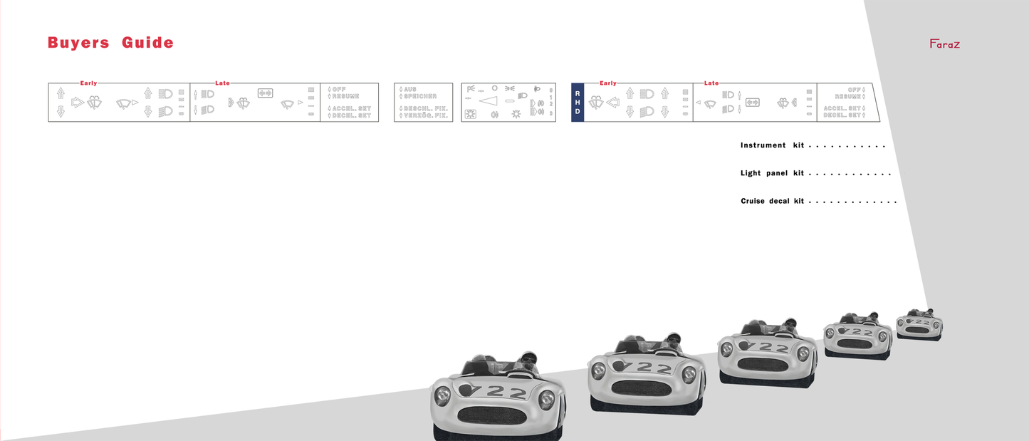 Silver Cruise Control Decal Kit Mercedes