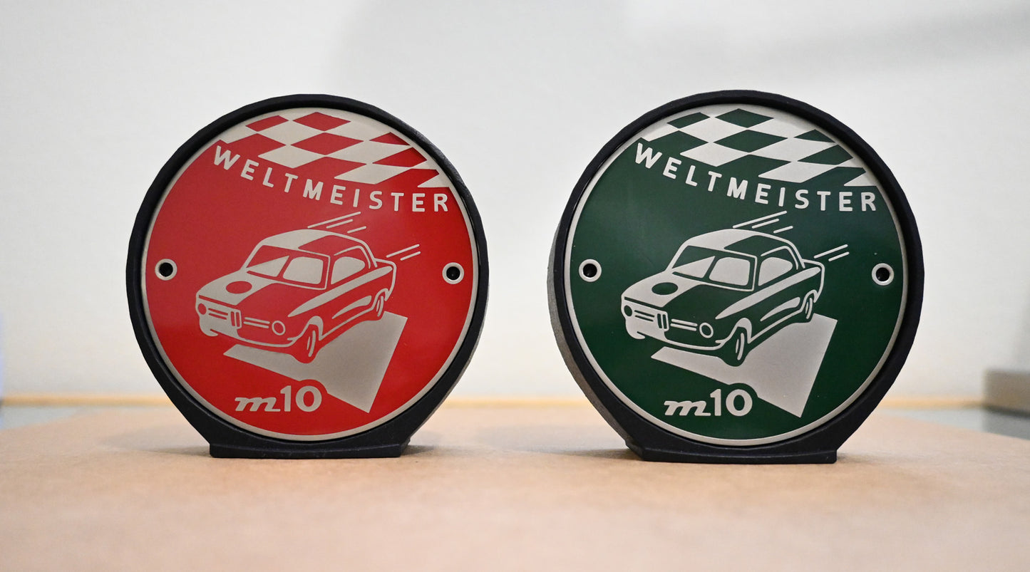 Desk Badge + Holder 'Weltmeister'