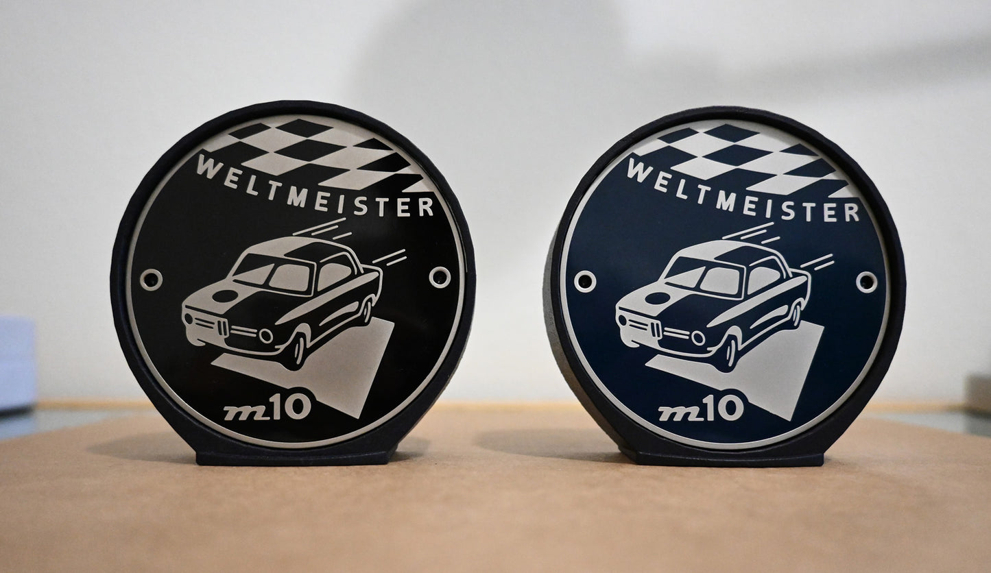 Desk Badge + Holder 'Weltmeister'