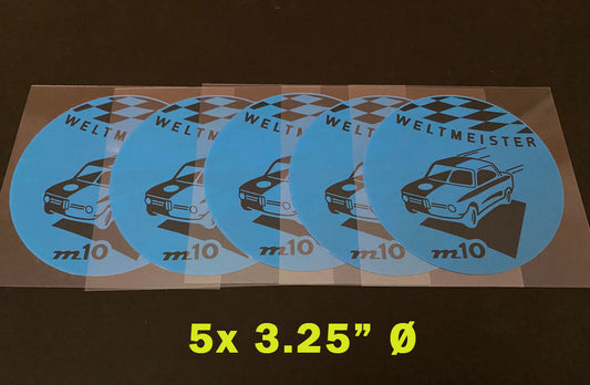 5x Weltmeister Window Decal Package