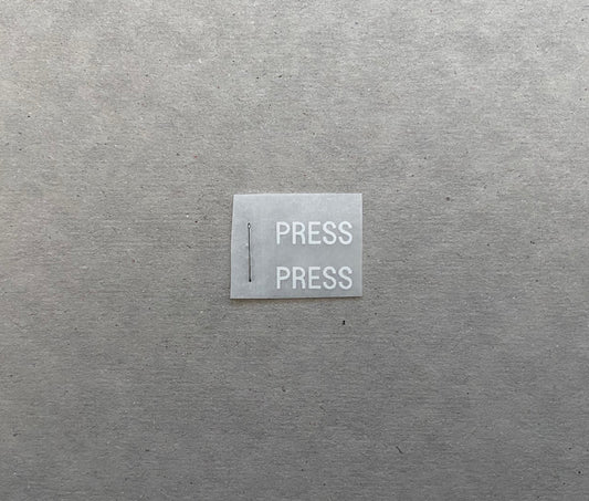 'Press' Seatbelt Decal Toyota