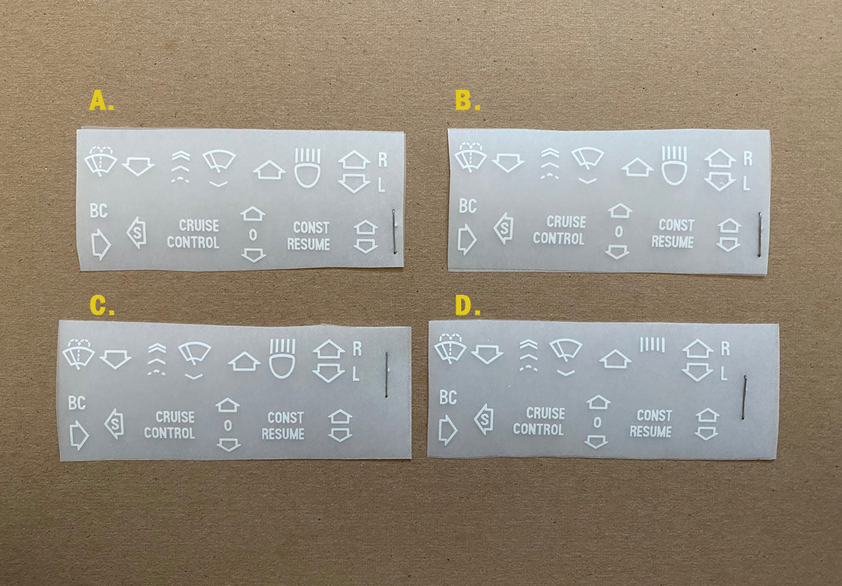 (As-is) BMW Instrument Decal Kit