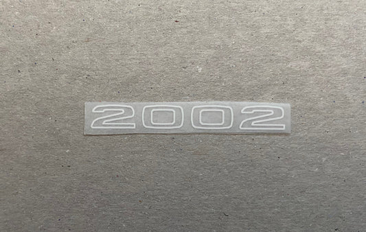 50mm '2002' Outline Script Decal