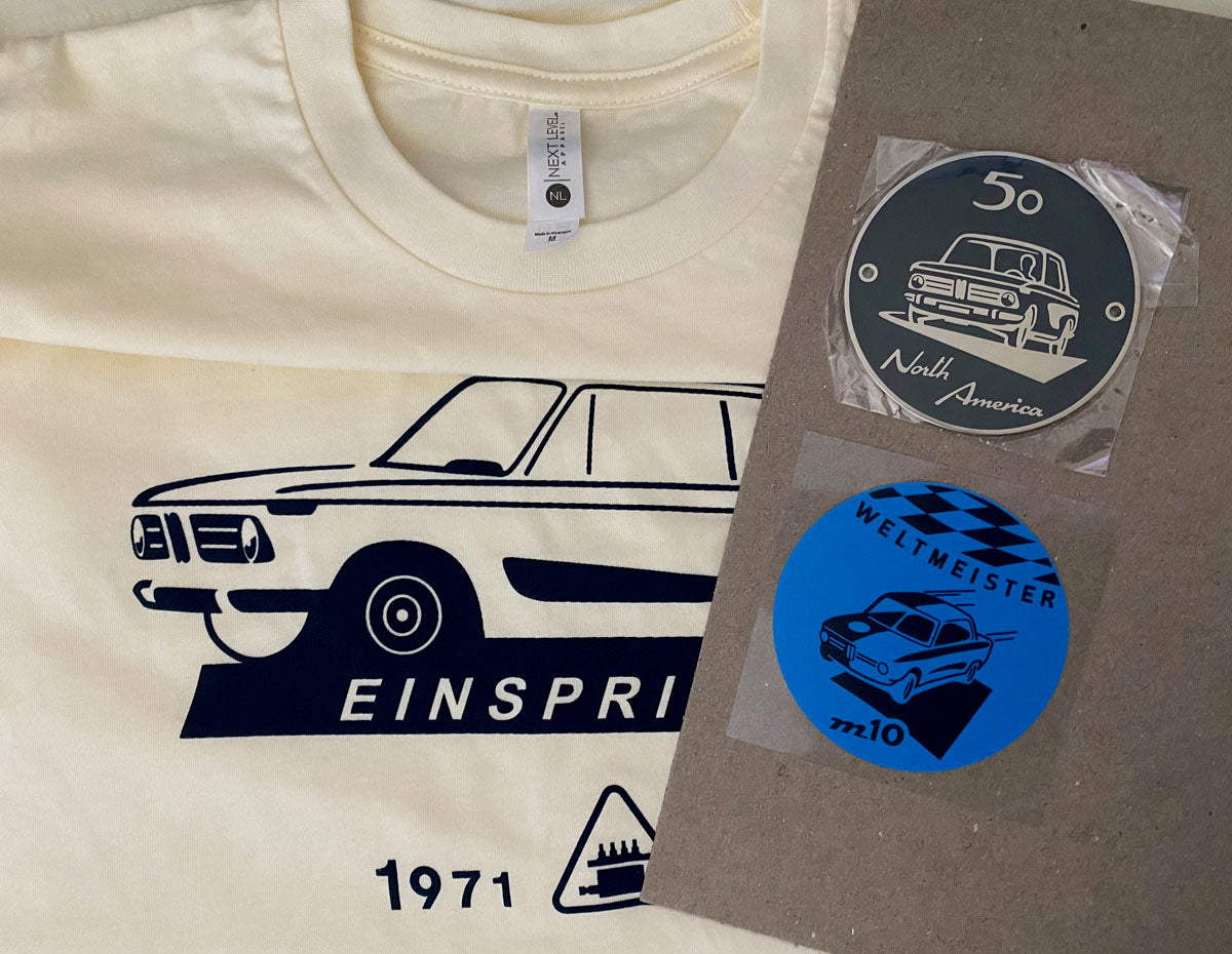 Tii Shirt + Badge + Decal Package